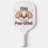 Adorable Dog Lover Optimist Quote Pickleball Paddle (Achterkant)