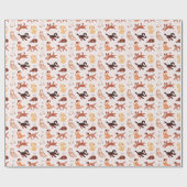 Adorable Dog Pattern Gift Wrap for All Occasions Cadeaupapier (Vlak)