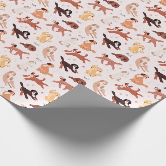 Adorable Dog Pattern Gift Wrap for All Occasions Cadeaupapier (Hoek)