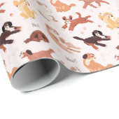 Adorable Dog Pattern Gift Wrap for All Occasions Cadeaupapier (Rol Hoek)