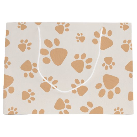 Adorable Dog Paw Print Groot Cadeauzakje (Voorkant)