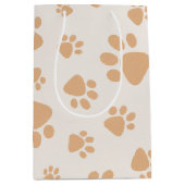Adorable Dog Paw Print Medium Cadeauzakje (Voorkant)