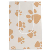 Adorable Dog Paw Print Medium Cadeauzakje (Achterkant)