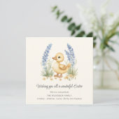 Adorable Duckling Spring Easter Card Kaart (Staand voorkant)