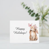 Adorable  Easter a cute bunny  Briefkaart (Staand voorkant)