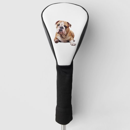 Adorable English Bulldog Puppy - Endearing Pet Por Golfheadcover (Voorkant)