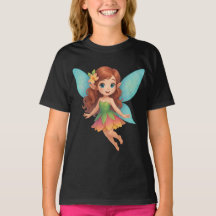 Adorable Fairy with Colorful Wings and Dress