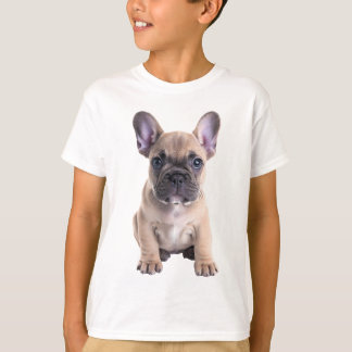 Adorable Fawn French Bulldog Puppy Kids T-shirt