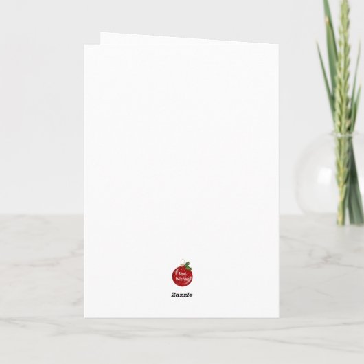 Adorable Ferret in Santa Hat Merry Christmas Card Kaart (Achterkant)