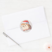 Adorable Festive Hamster Wearing Santa Hat Sticker (Envelop)