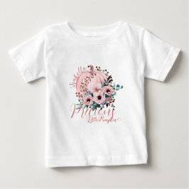 Adorable Floral Pumpkin Autumn Baby Girl White 