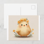 Adorable Flower Crown Chick Postcard Briefkaart (Voorkant / Achterkant)