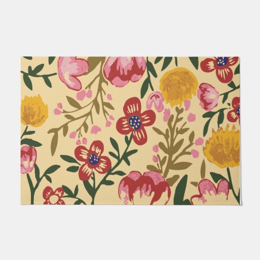 Adorable Flower Doormat, Housewarming Gift Deurmat (Voorkant)