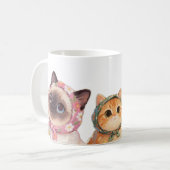 Adorable Fluffy Cat Lover Coffee Mug Koffiemok (Voorkant links)