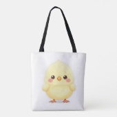 Adorable Fluffy Chibi Chick Tote Bag (Achterkant)