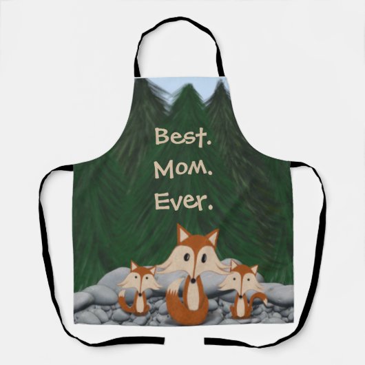 Adorable Fox Family Schort (Voorkant)