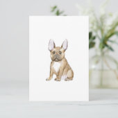 Adorable french bulldog puppy bedankkaart (Staand voorkant)