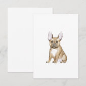 Adorable french bulldog puppy bedankkaart (Voorkant / Achterkant)