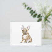 Adorable french bulldog puppy briefkaart (Staand voorkant)