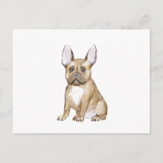 Adorable french bulldog puppy briefkaart (Voorkant)