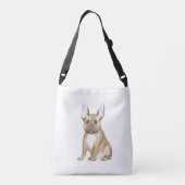 Adorable french bulldog puppy crossbody tas (Achterkant)