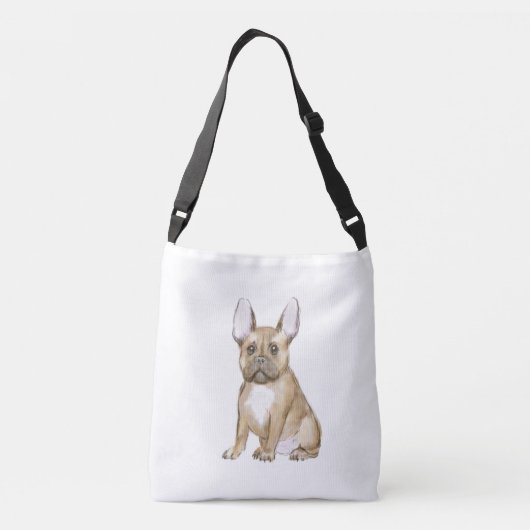 Adorable french bulldog puppy crossbody tas (Achterkant)