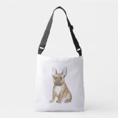 Adorable french bulldog puppy crossbody tas (Voorkant)