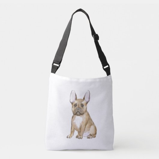 Adorable french bulldog puppy crossbody tas (Voorkant)