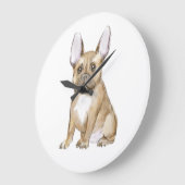 Adorable french bulldog puppy grote klok (Hoek)