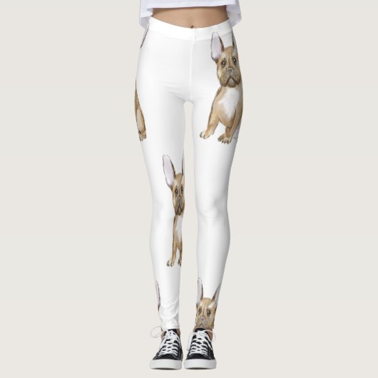 Adorable french bulldog puppy leggings (Voorkant)