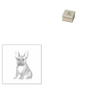 Adorable french bulldog puppy rubberstempel (Gestempeld)