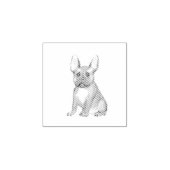 Adorable french bulldog puppy rubberstempel (Afrduk)
