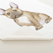 Adorable french bulldog puppy sherpa deken (3/4)