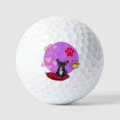 Adorable frienchie puppy with hearts  golfballen (Voorkant)