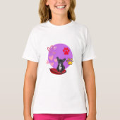 Adorable frienchie puppy with hearts  t-shirt (Voorkant)