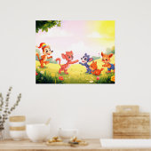 Adorable Furry Animals for Your Little Ones Wall  Poster (Keuken)