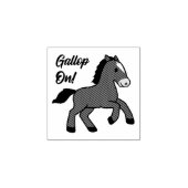 Adorable Gallop On! Happy Foal Kawaii Horse Design Rubberstempel (Afrduk)