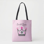 Adorable Gehaakte Koningin Cadeau Tote Bag (Voorkant)