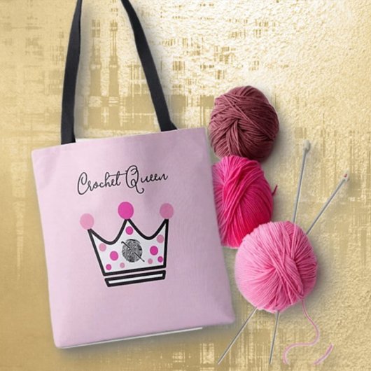 Adorable Gehaakte Koningin Cadeau Tote Bag