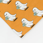 Adorable Ghost Cute Halloween Illustration Fleece Deken (Hoek)