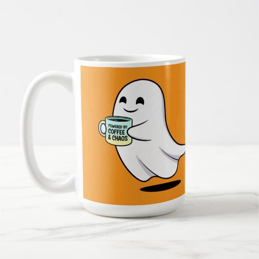 Adorable Ghost Cute Halloween Illustration Koffiemok (Links)