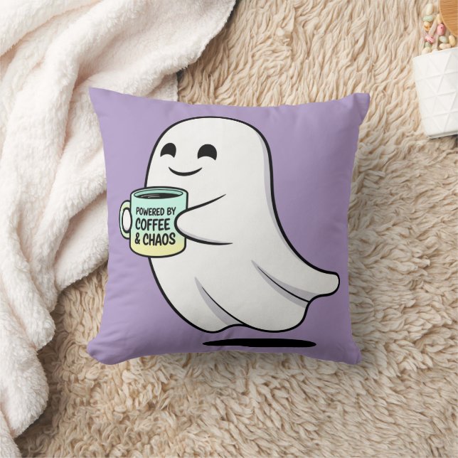 Adorable Ghost Cute Halloween Illustration Kussen (Deken)