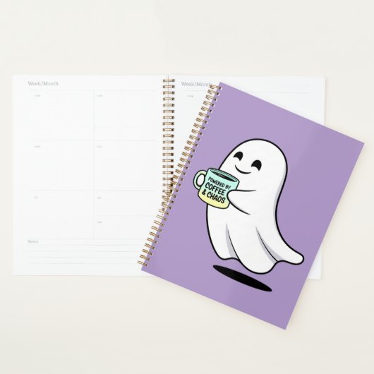 Adorable Ghost Cute Halloween Illustration Planner (Display)