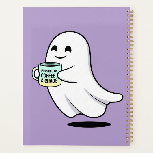 Adorable Ghost Cute Halloween Illustration Planner (Achterkant)