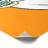 Adorable Ghost Cute Halloween Illustration Poster (Hoek)