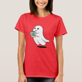 Adorable Ghost Cute Halloween Illustration T-shirt