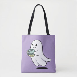 Adorable Ghost Cute Halloween Illustration Tote Bag