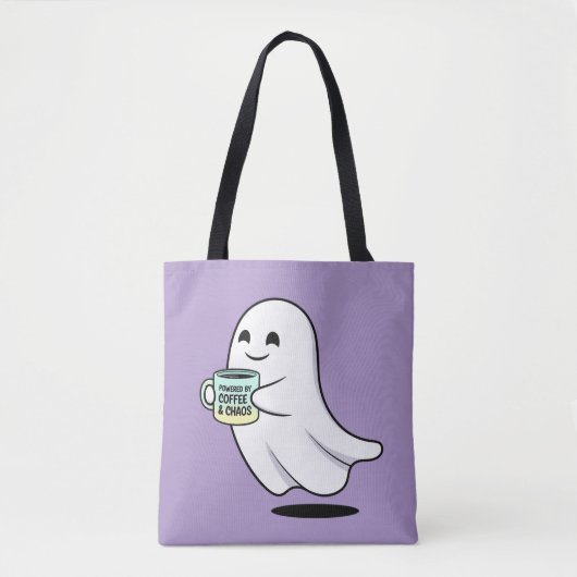 Adorable Ghost Cute Halloween Illustration Tote Bag (Voorkant)
