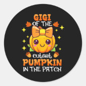 Adorable Gigi Of The Cutest Pumpkin In The Patch Ronde Sticker (Voorkant)