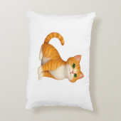 Adorable Ginger Kitten Throw Pillow Accent Kussen (Achterkant (Verticaal))